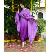 Purple Ombre Party Wear Suit Set