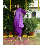 Purple Ombre Party Wear Suit Set