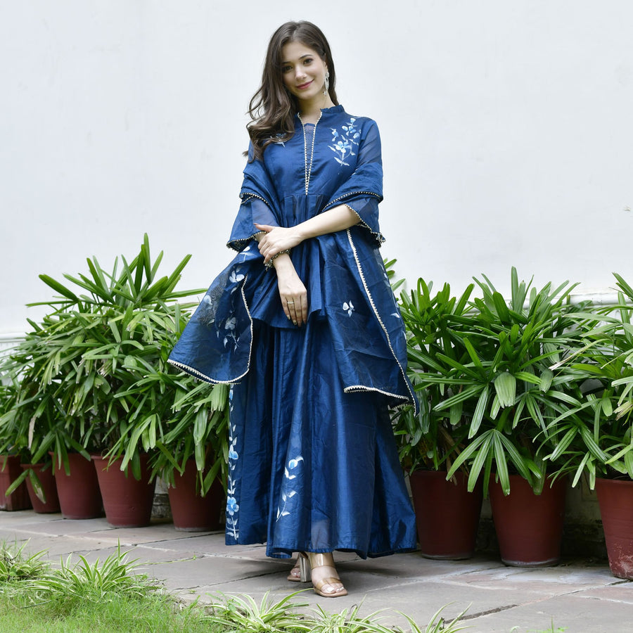 Noor Festival Handpainted Skirt Set