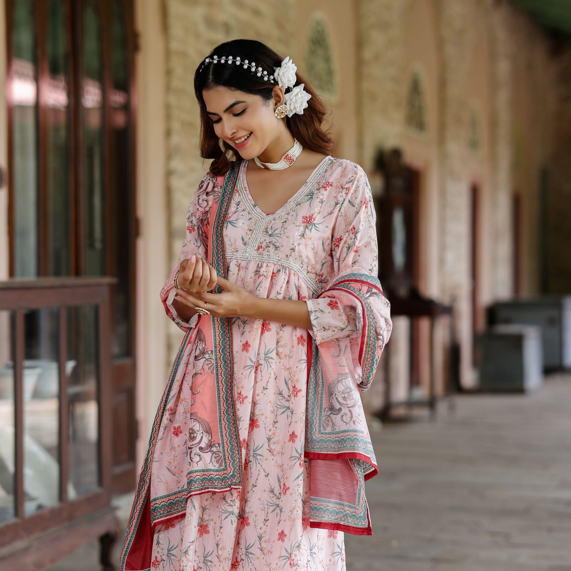 Roohaniyat Pearl Work Heavy Festive Suit Set