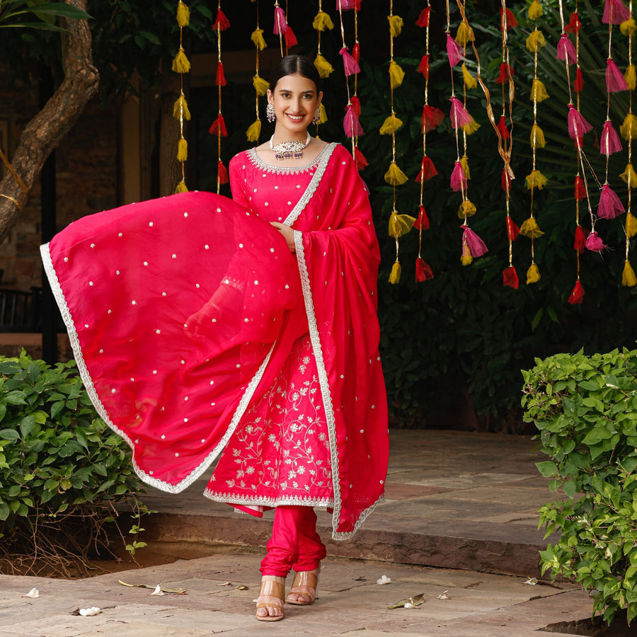 Roohaniyat Pink Festive Wear Heavy Suit Set