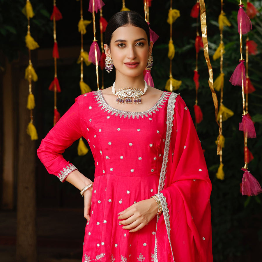 Roohaniyat Pink Festive Wear Heavy Suit Set