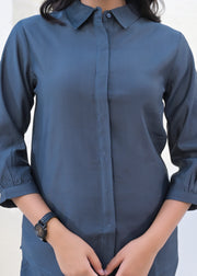 TEAL BLUE SOLID CORD SET
