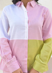 Printed Pure Cotton Shirt Collar Shirt With Trousers Co-Ords Set