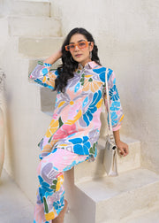 Printed Cotton Tunic & Trousers Co-Ord Set