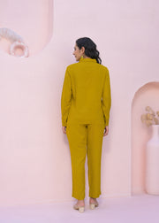 Printed Shirt Collar Neck Shirt With Trousers Co-Ords