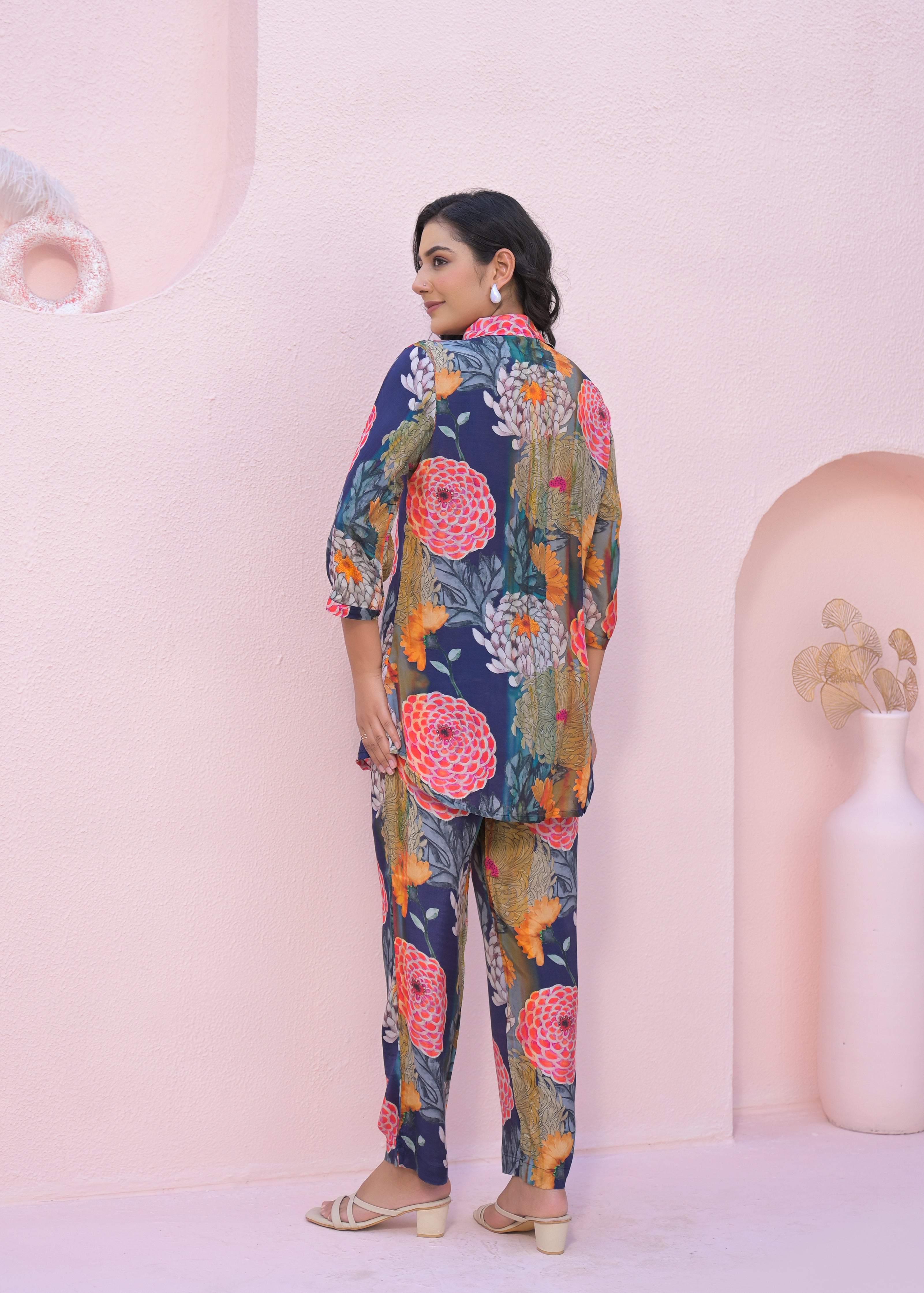 BLUE MULTICOLOR PARTY WEAR CORD SET