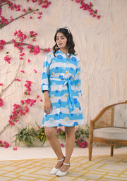 Women Floral Print Fit and Flare Dress