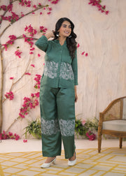 Embroidered Top & Trouser Co-Ords Set
