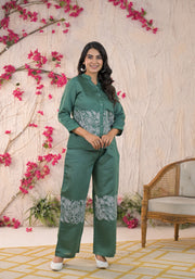 Embroidered Top & Trouser Co-Ords Set