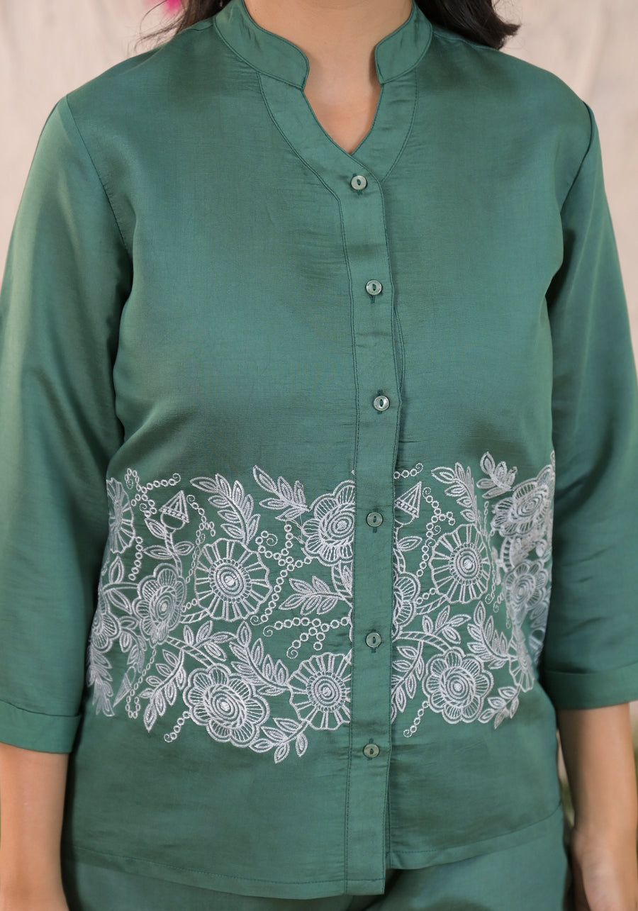 Embroidered Top & Trouser Co-Ords Set