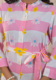 Women Floral Print Fit and Flare Dress