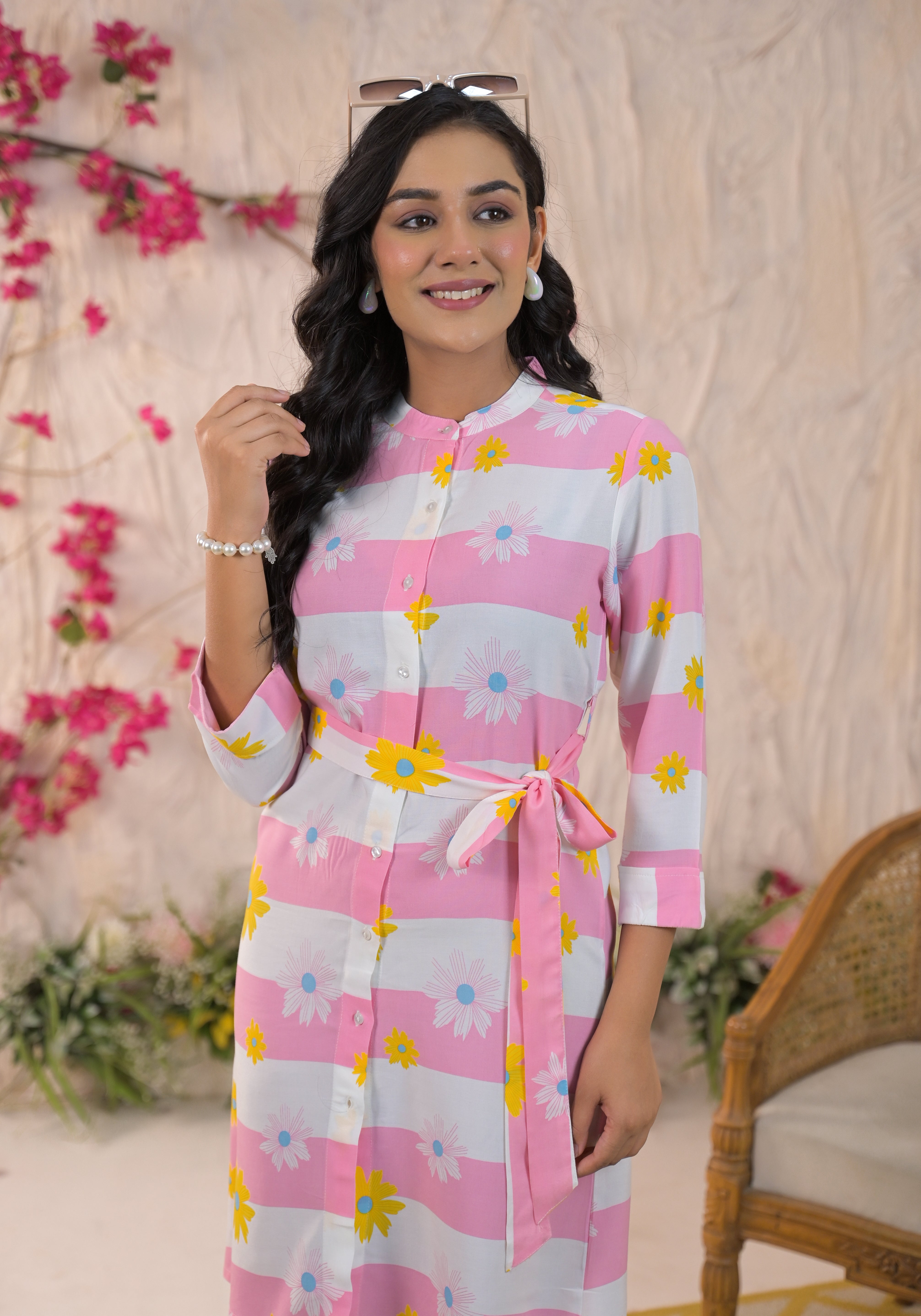 Women Floral Print Fit and Flare Dress