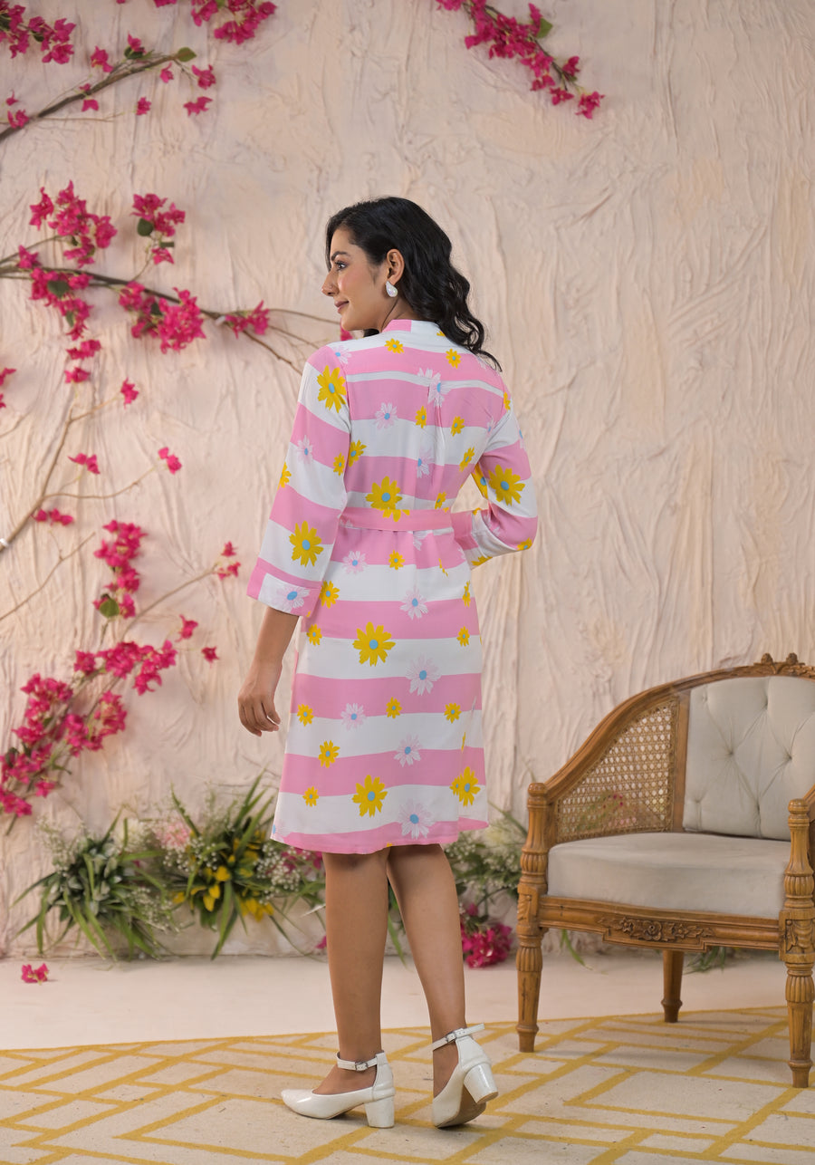 Women Floral Print Fit and Flare Dress