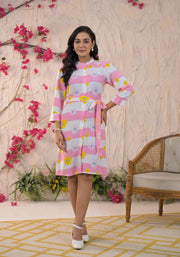 Women Floral Print Fit and Flare Dress