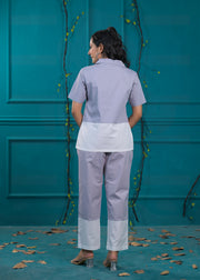 Colorblocked Pure Cotton Top & Trouser Co-Ords