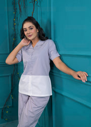 Colorblocked Pure Cotton Top & Trouser Co-Ords