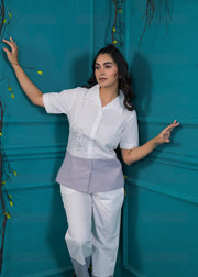 Colorblocked Pure Cotton Top & Trouser Co-Ords