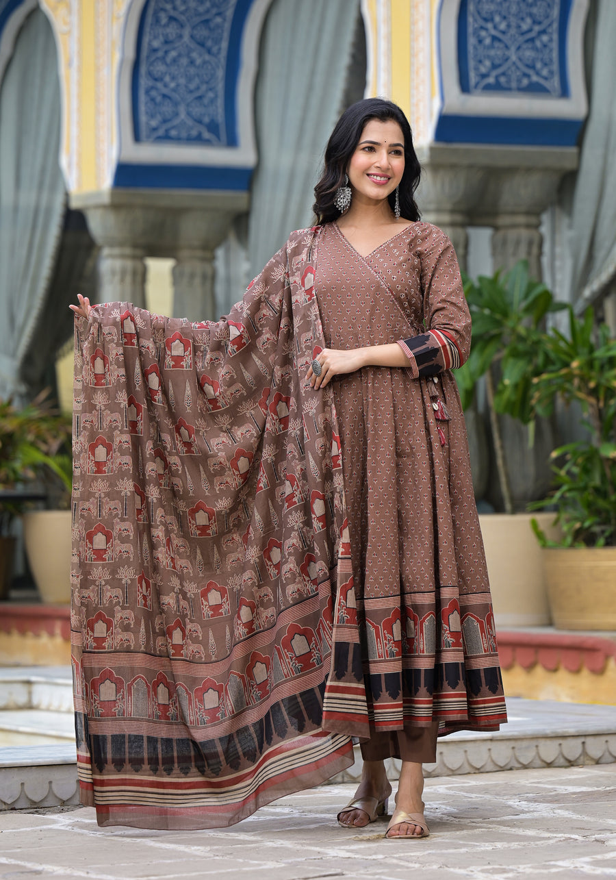 Brij print suit set (Beige)