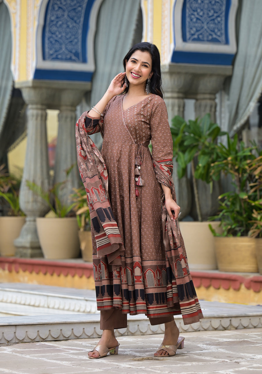 Brij print suit set (Beige)