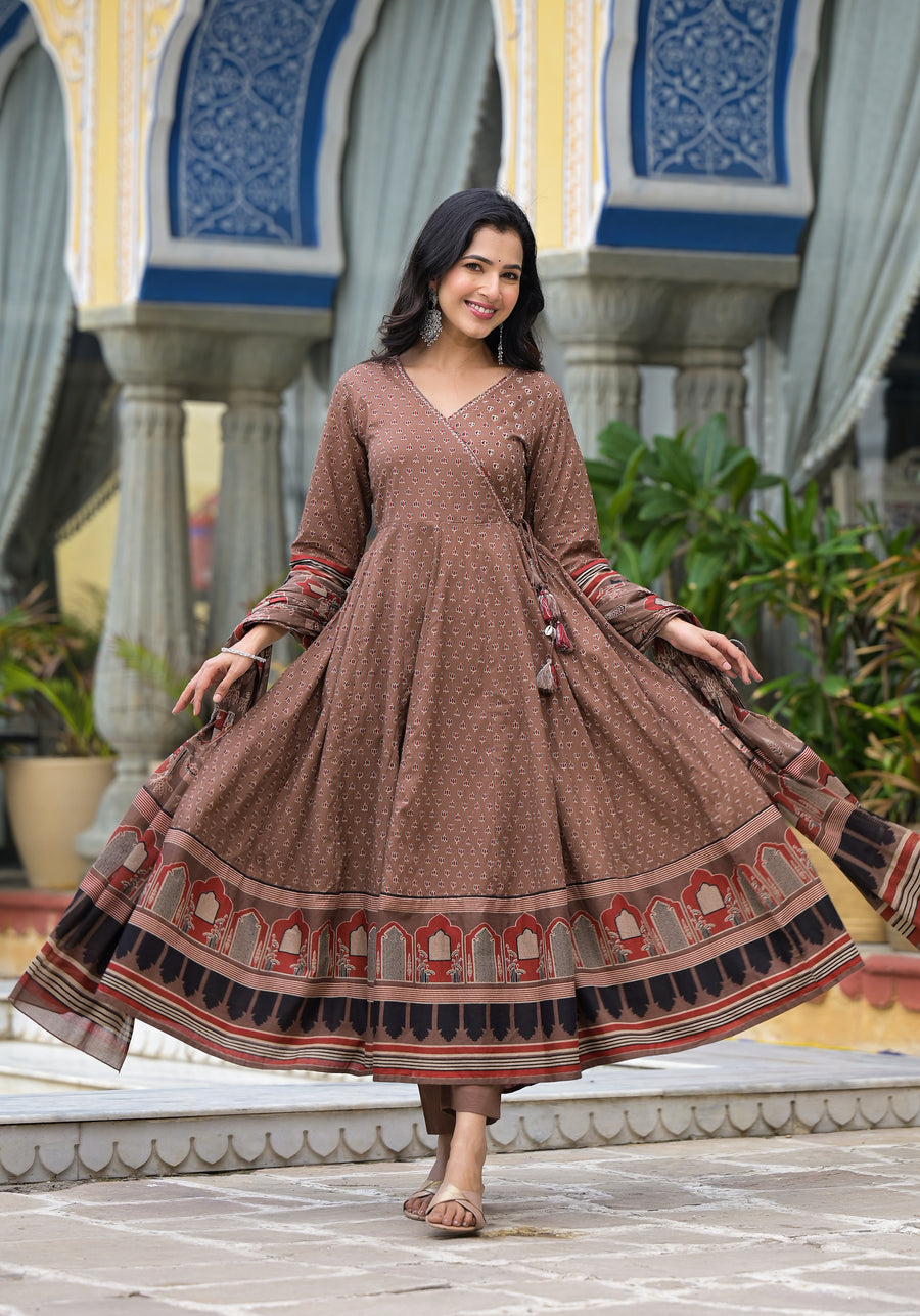 Brij print suit set (Beige)