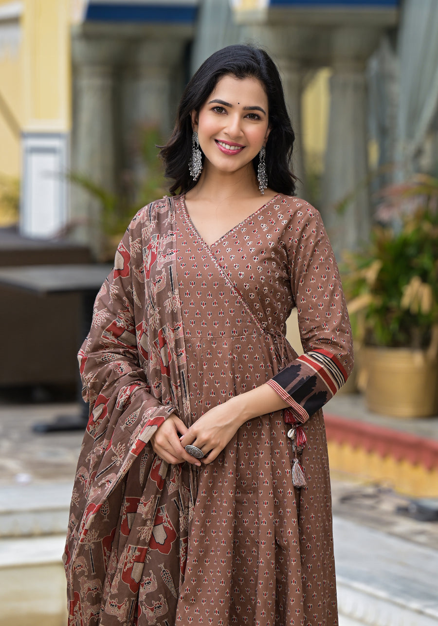 Brij print suit set (Beige)