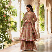 GREEN SHARARA SUIT SET