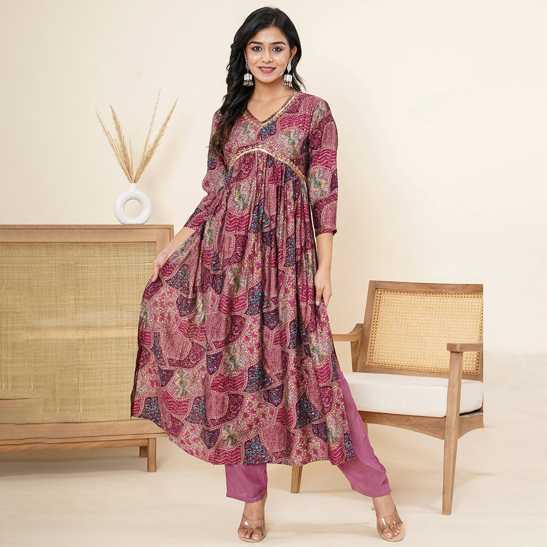 Roohaniyat Alia Cut Muslin Festival Suit Set