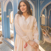 Hand Painted Organza Ethnic Dress