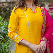 Yellow Multicolor Suit Set