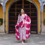 Rani Pink Festival Floral Suit Set