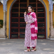 Rani Pink Festival Floral Suit Set