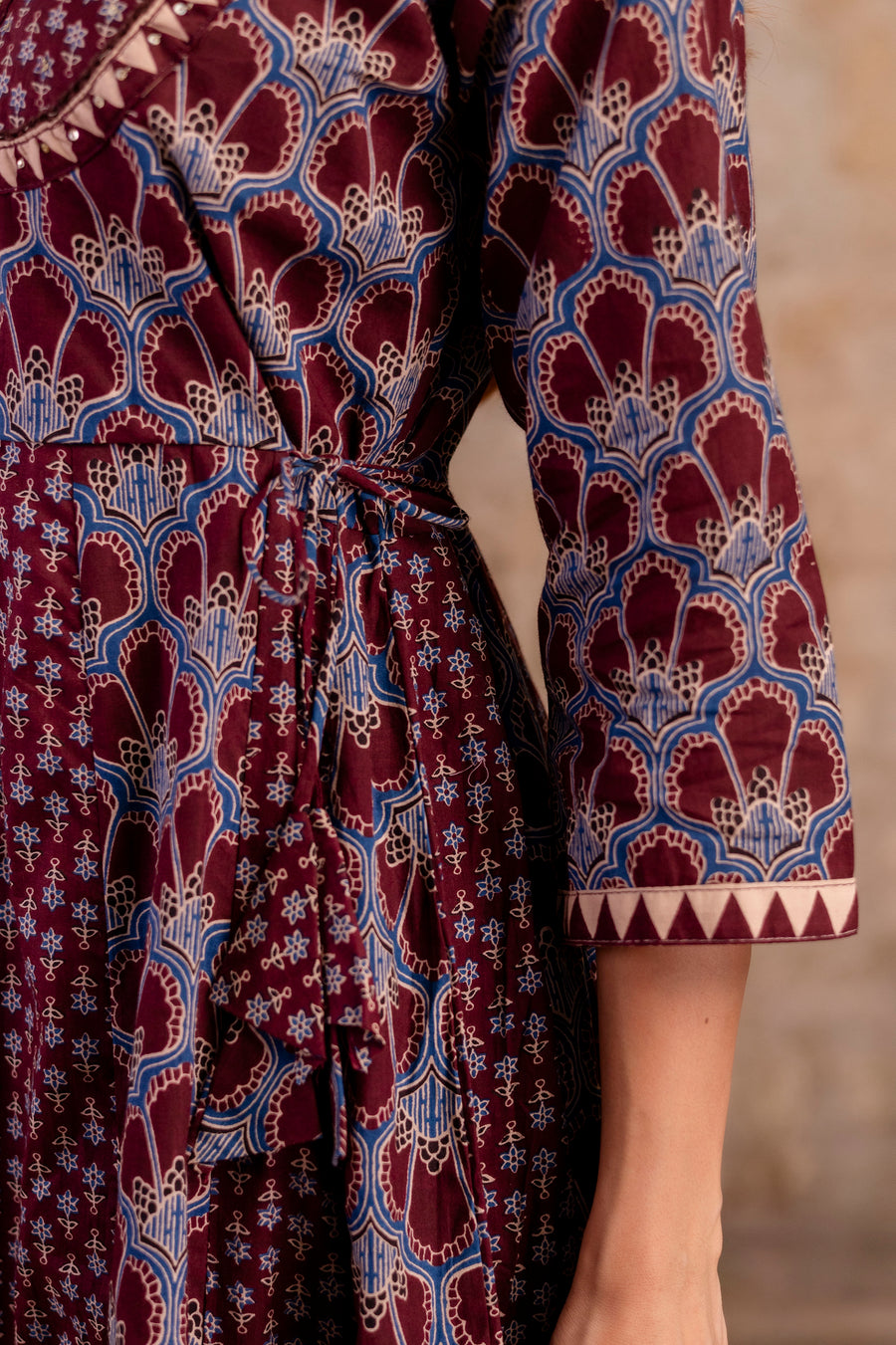 Women Ethnic Motifs Printed Pure Cotton Anarkali Kurta with Trouser & Dupatta