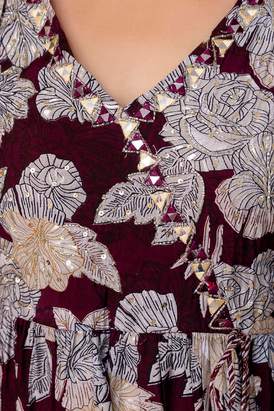 Floral Printed Modal Straight Kurta With Trousers & Dupatta
