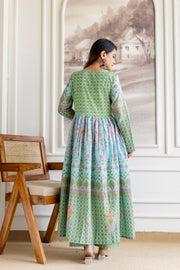 Women Floral Printed A-Line Kurta with Palazzos & Dupatta
