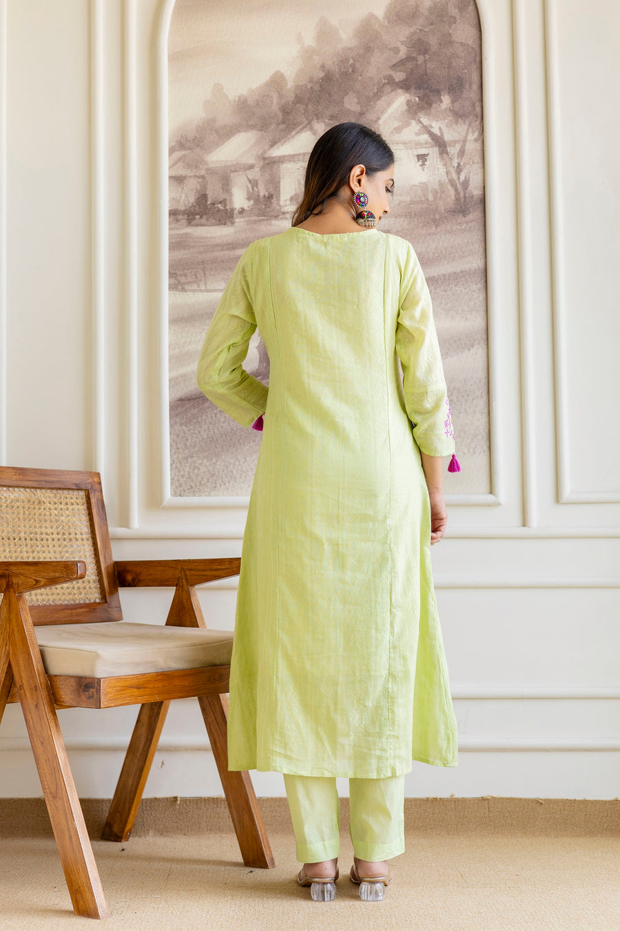 Women Ethnic Motifs Embroidered Kurta with Trousers & Dupatta