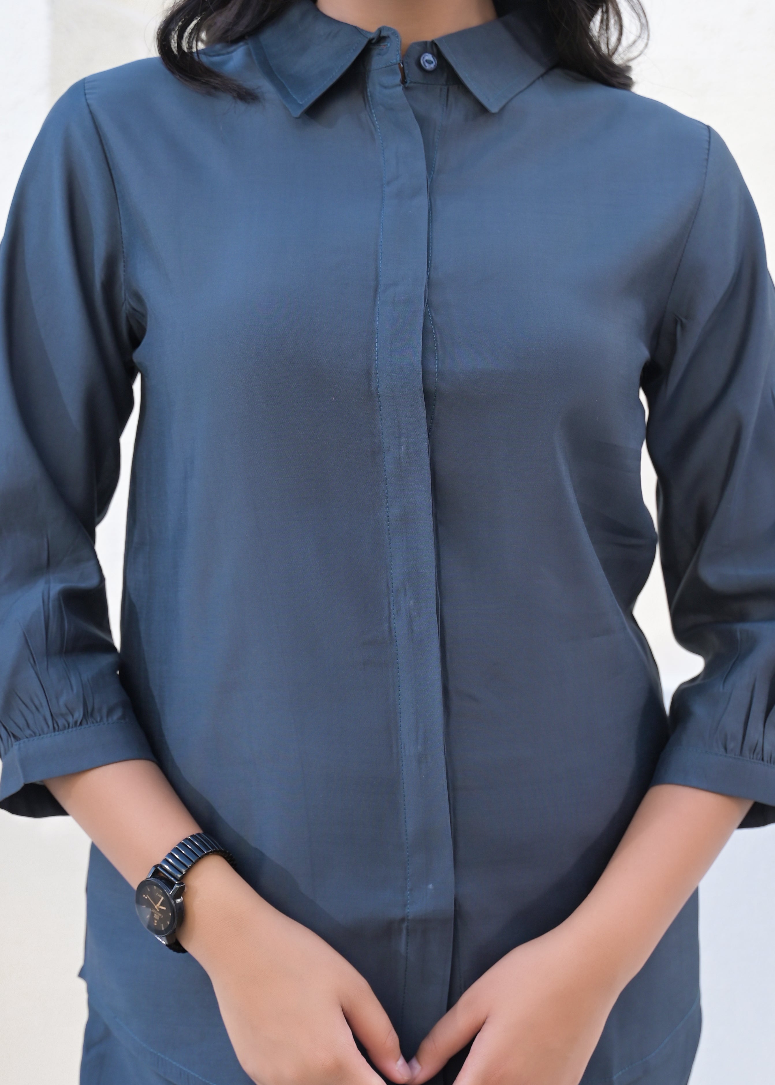 TEAL BLUE SOLID CORD SET