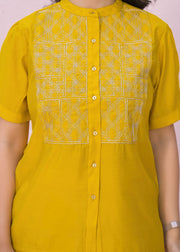 Yoke Design Shirt With Trousers Co-Ords