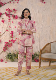PINK FESTIVE MUSLIN CORD SET
