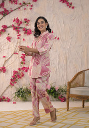 PINK FESTIVE MUSLIN CORD SET