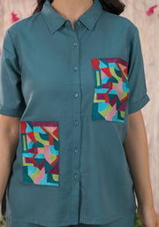Embroidered Shirt & Trouser Co-Ords Set