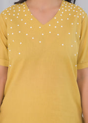V-Neck Top With Trousers Co-Ords