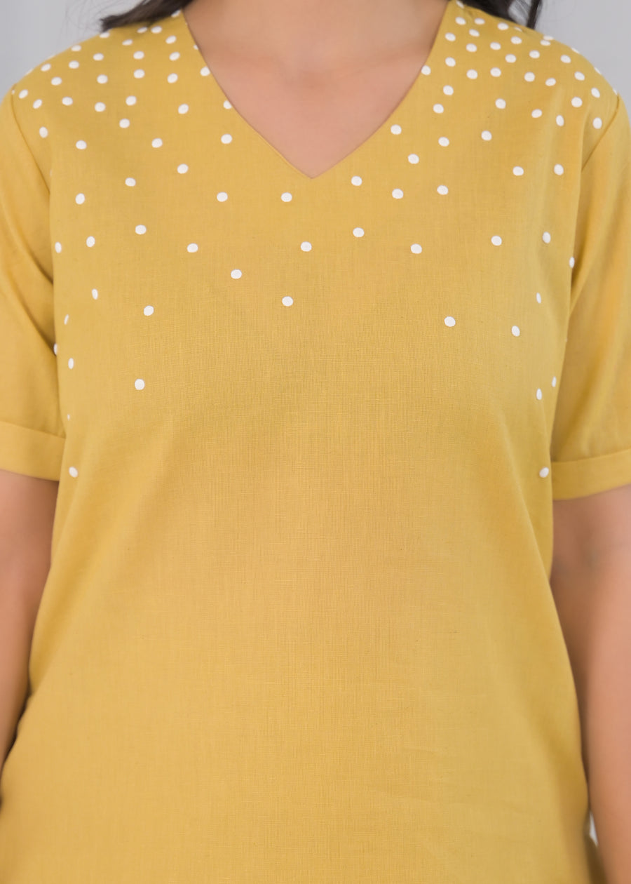 V-Neck Top With Trousers Co-Ords