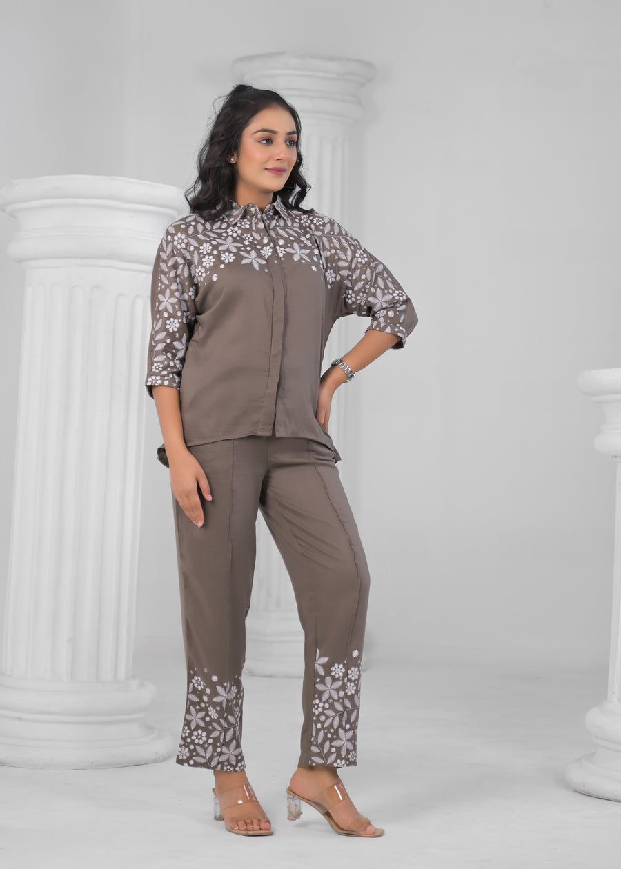 Tan brown cord set