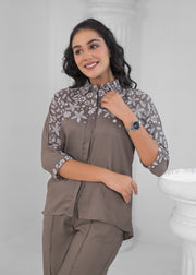 Tan brown cord set