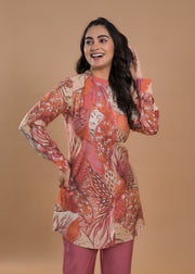 ROSE GOLD FLORAL PARTY WEAR CORD SET