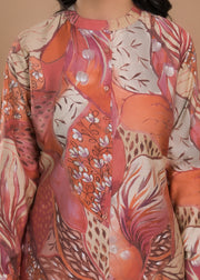 ROSE GOLD FLORAL PARTY WEAR CORD SET