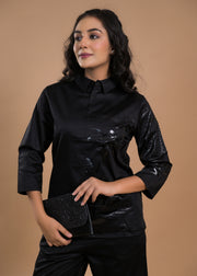 Shirt Collar Shirt With Trousers Co-Ords Set