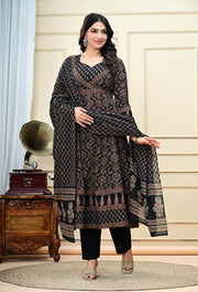 Black anarkali suit set