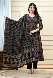 Black anarkali suit set